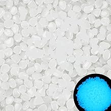 MOGADEE® Pack of 300 Luminous Stones White, Luminous Stones Garden, Fluorescent Stones, Aquarium Decoration, Luminous Stones, Children's Room Decorative Stones, Walkways, Lawn, Garden (1 cm + 2-3 cm)