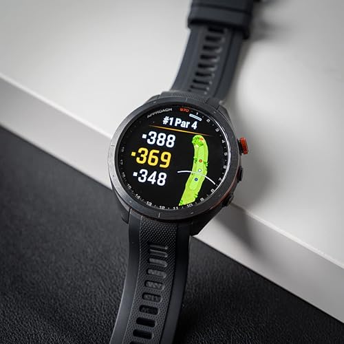 Miniatura 6 de Reloj GPS de golf Garmin Approach S70 (negro, 47 mm)  Smartwatch premium con pantalla AMOLED, caddie virtual y distancia de juego  Paquete con