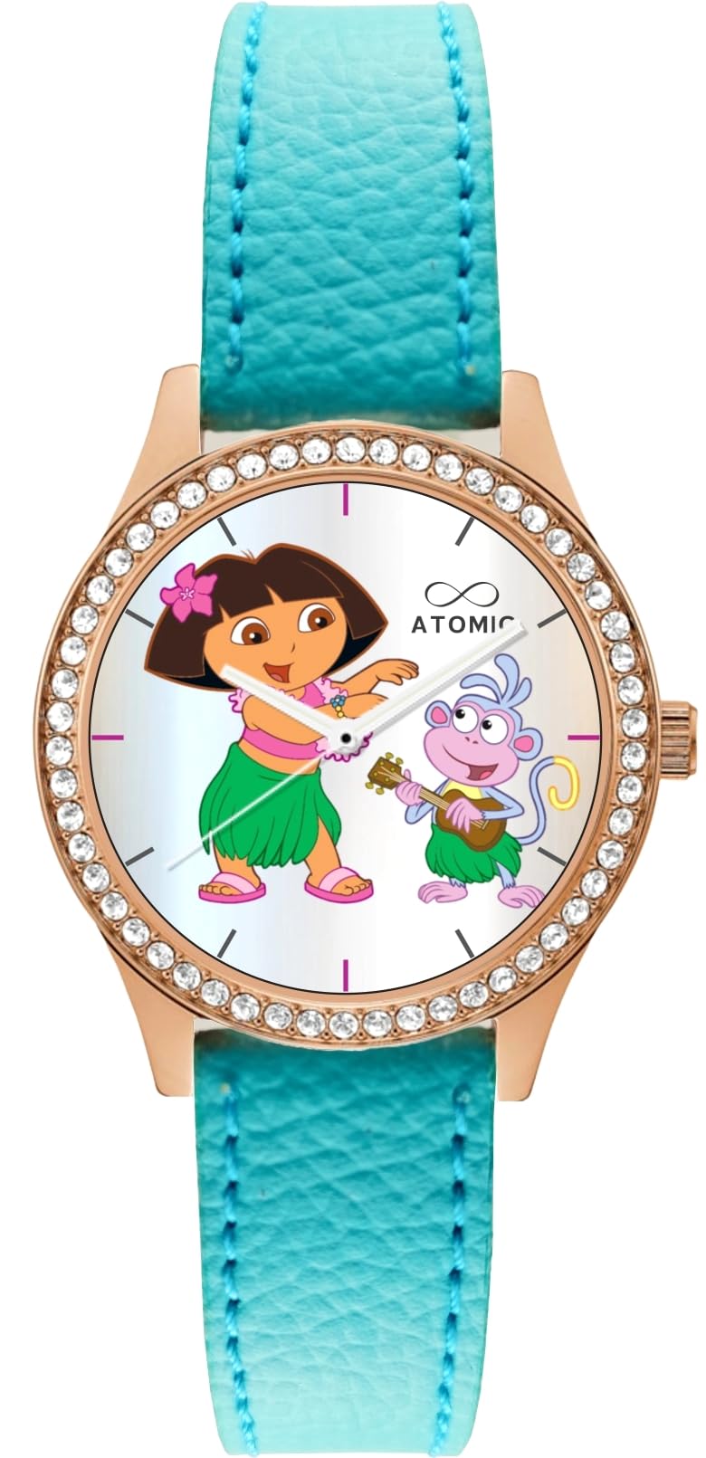 Elegant Atomic Rosegold Green Strap Dora Watch for Girls | Premium Rosegold Watch (B0D29PLTZJ) Amazon Price History, Amazon Price Tracker