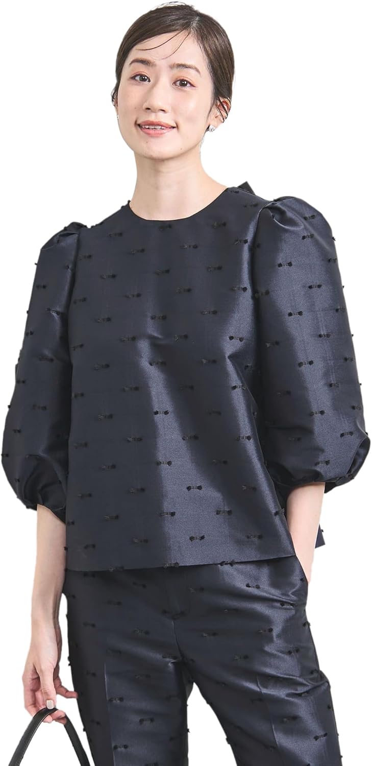 [ユナイテッドアローズ] リボン カットジャガード ブラウス 15212994785