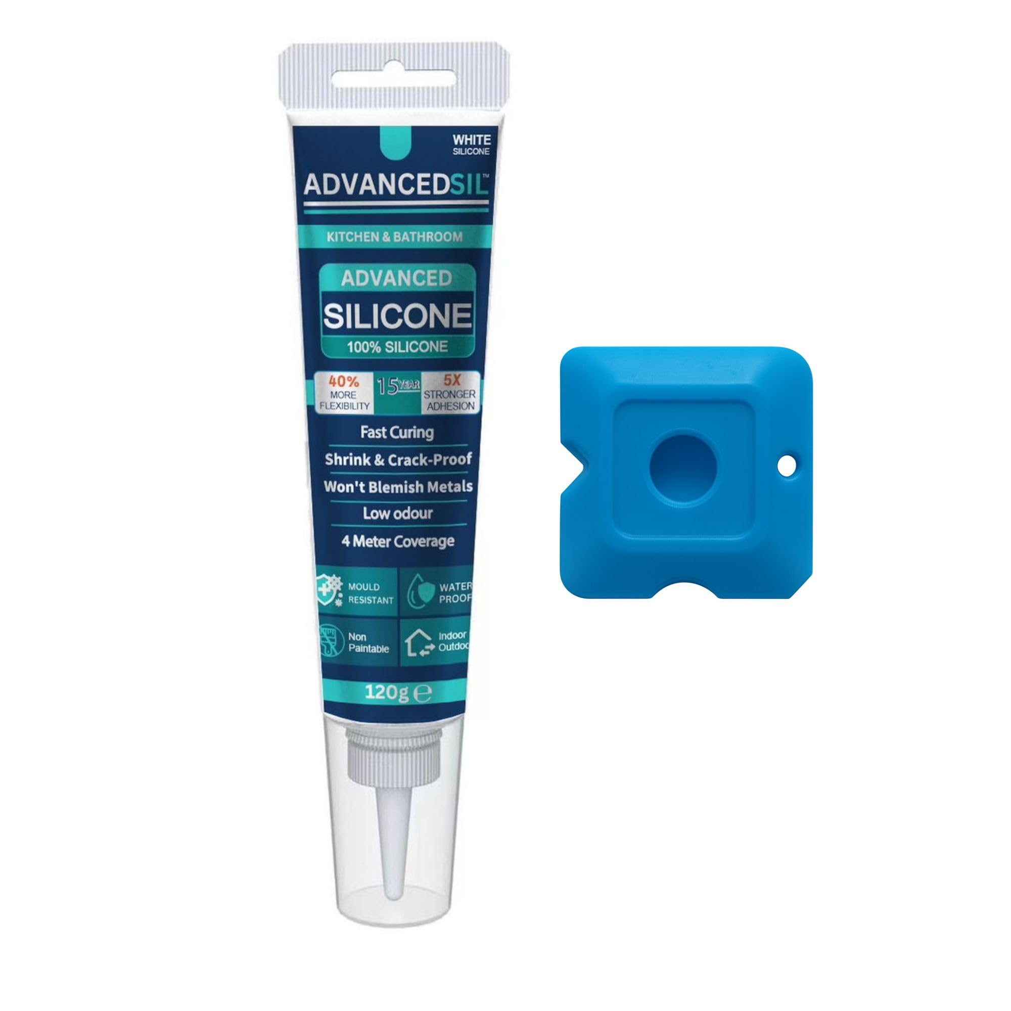 ADVANCEDSIL Silicone Caulk with Finishing Tool