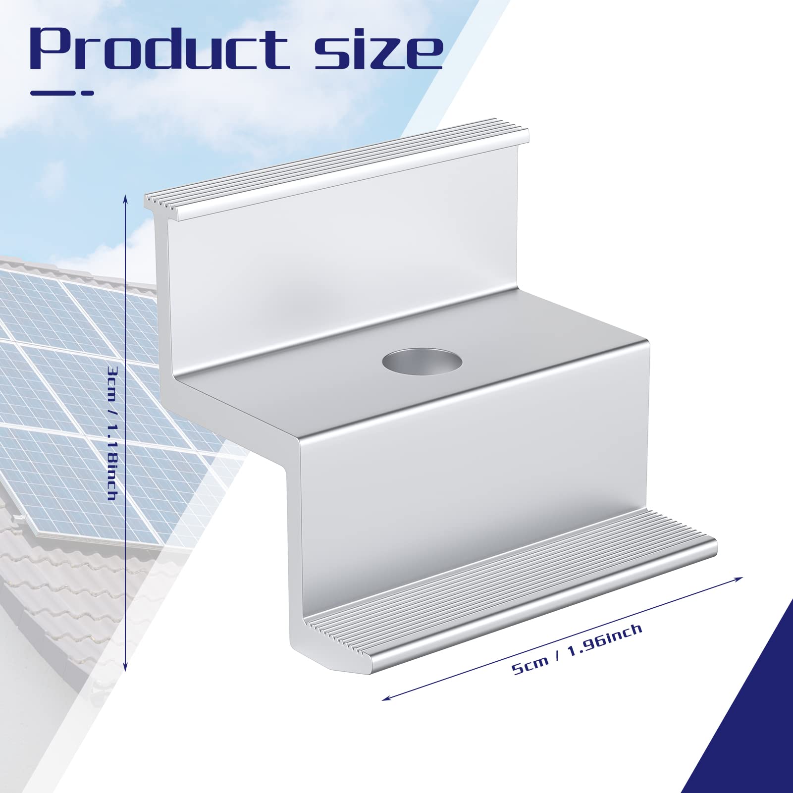 Set 10 Profili In Alluminio 2.60mt Struttura Fissaggio Fotovoltaico Tetto - Foto 6