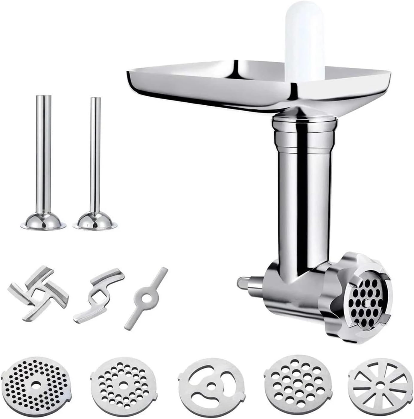 Food Grinder Attachment Compatible For KitchenAid，Stand Mixers Sausage Stuffer Meat Grinder Food Processor Attachment
