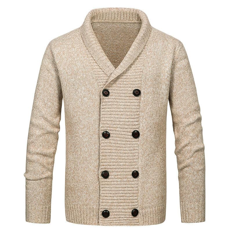 Cardigan double boutonnage pour homme : le pull tricot décontracté indispensable cet hiver - 7