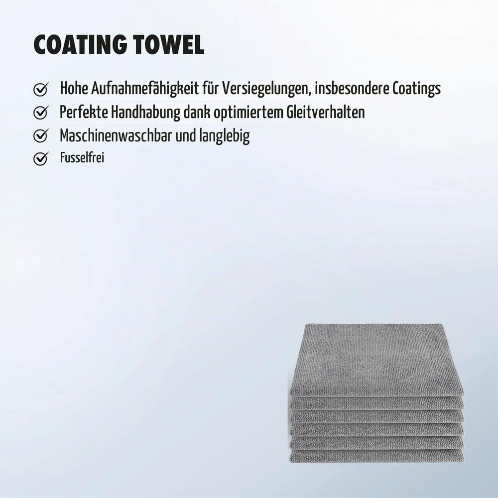 SONAX Coating Towel (50 Stück) weiches Mikrofasertuch zur sanften Entfernung von Politur- & Versiegelungsrückständen/Art-Nr. 04513410