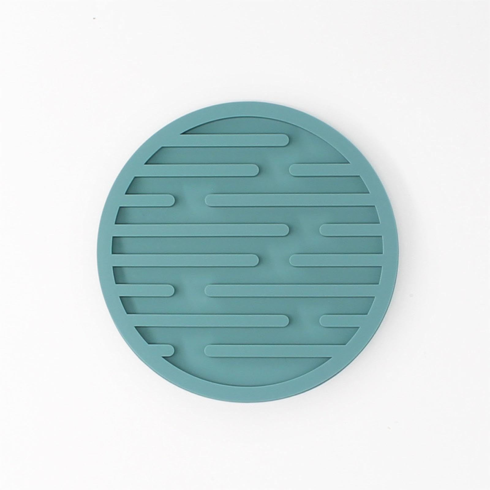 Silicone coaster, round silicone heat insulation pad, anti-scald tea coaster 6pcs