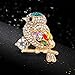 NOIAFZY 2Pcs Sparkling Rhinestone Chic Kiss Bird Magpie Animals Brooches Pins Magpie Bird Brooch for Fashion Accessories