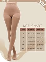 Vista 7 de LASETA Medias para mujer, 120D, con control superior, pantimedias opacas para invierno, 2 pares