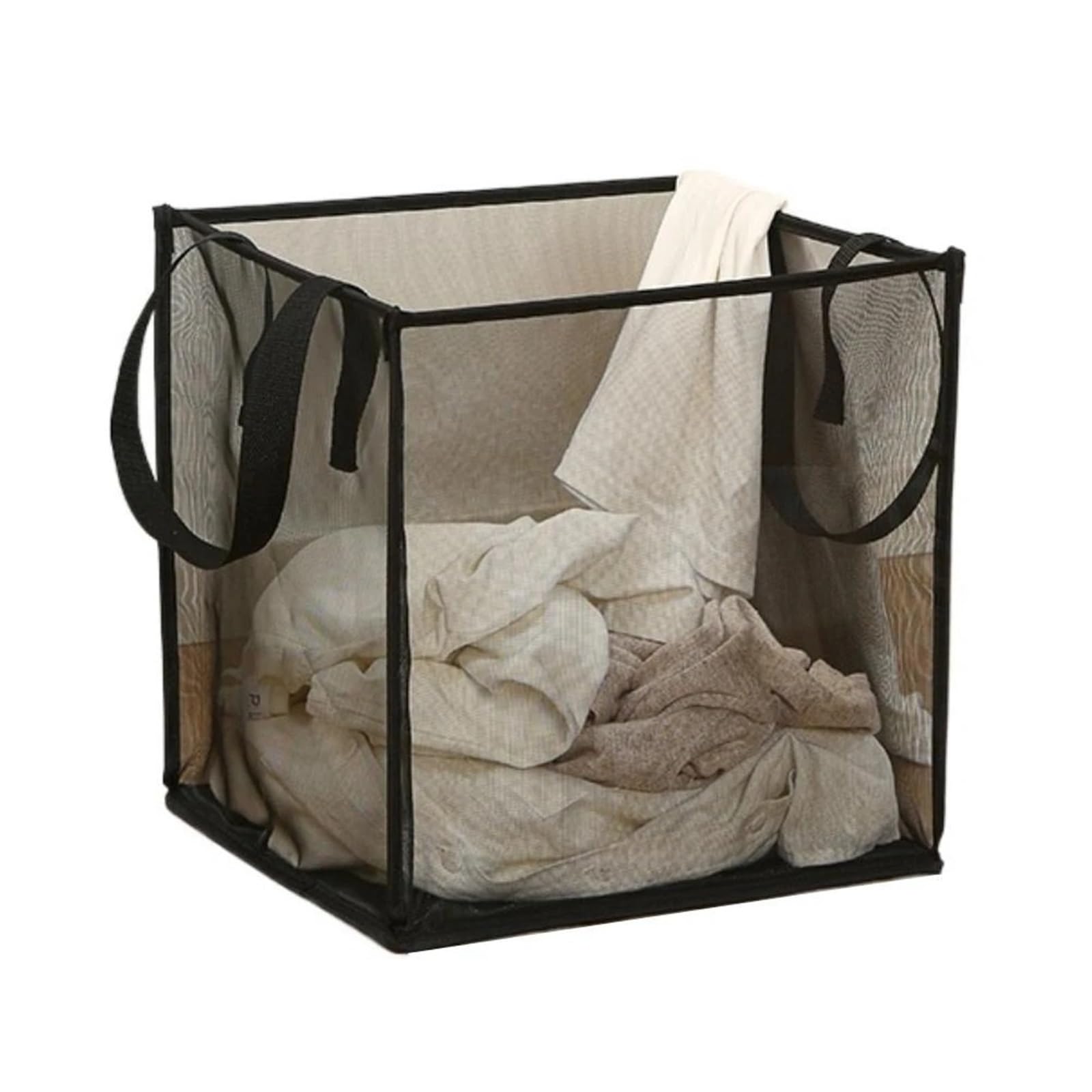 Fabric laundry hamper Foldable Mesh Laundry Basket Dirty Clothes Hamper Breathable Durable Large Capacity for Family(Color5)