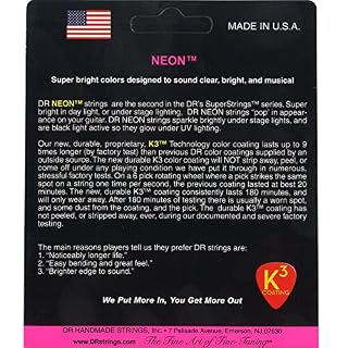 DR String NPE-9 Neon Pink Jeu de cordes pour guitare electrique – Image 3