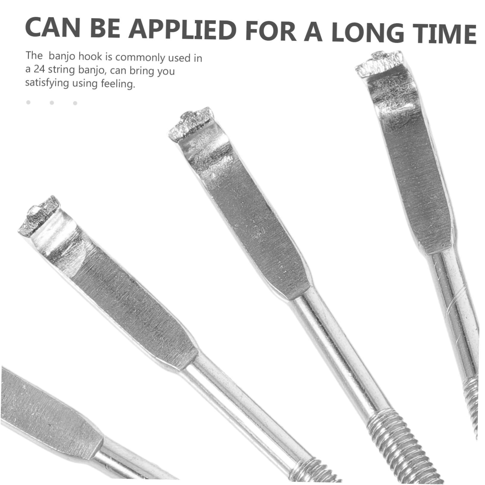 Toddmomy 24pcs Metal Banjo Hooks Durable Banjo Accessories for Vintage Modern Instruments Tension with Standard Nuts High Hardness