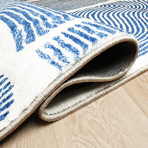 ODIKA Faux Cashmere Area Rug, Living Room, Bedroom, Modern (Blue, 5x7 ft) ODIKA Faux Cashmere Area Rug, Living Room, Bedroom, Modern (Blue, 5x7 ft)