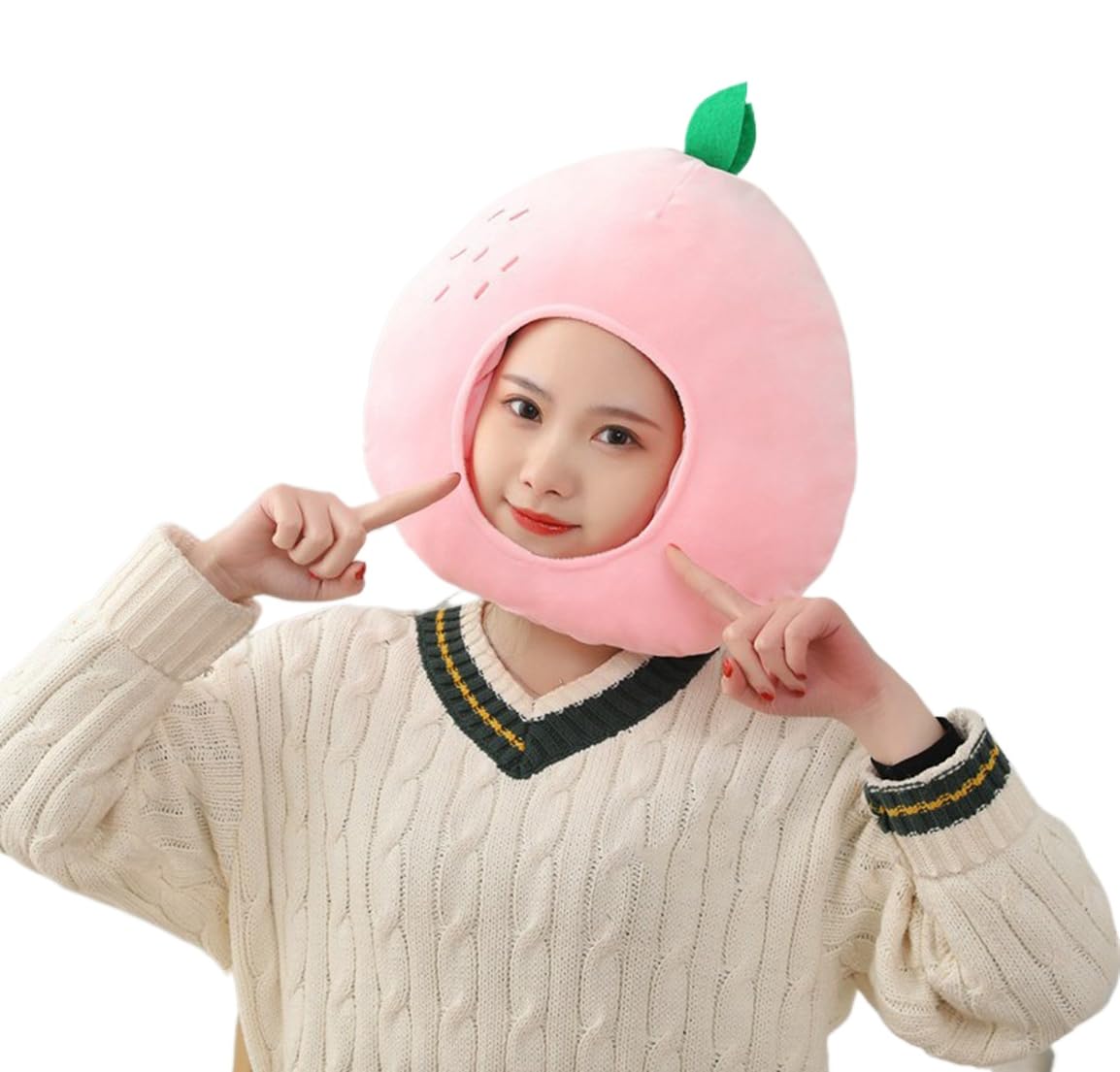 Amazon.co.jp: かぶり物 アイスクリーム 桃 帽子 コスプレ 被り物 仮装