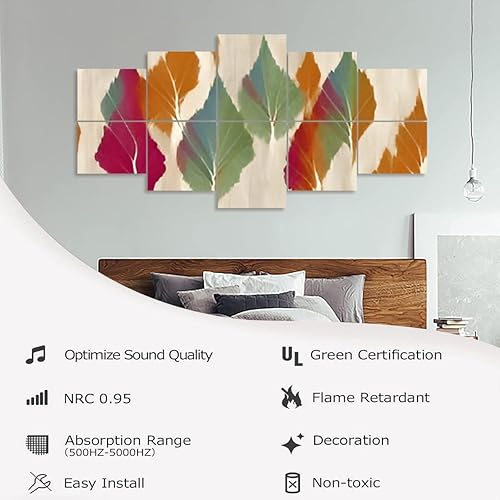 Miniatura 5 de Paneles de pared acústicos insonorizados ikat étnicos tribales bohemios colores sin costuras motivo étnico hecho a mano autoadhesivo arte paneles