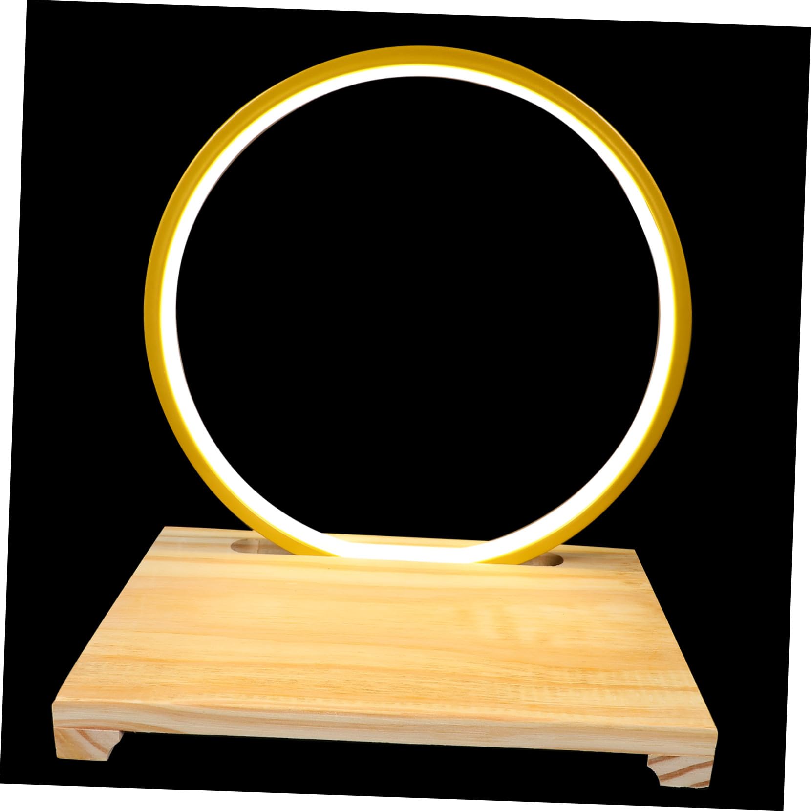 Lampe LED anneau lumineux et base exposition vintage pour créer un coin zen sur votre table de thé