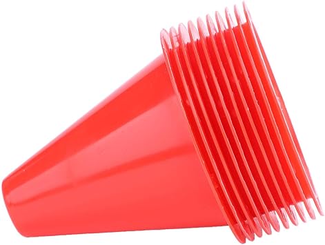 Estink Soccer Marking Cones, 10pcs PE Soccer Marking disks, Traffic Cones, Marking Cones for Childrens Soccer, Soccer, Equestrian Sports, 8.5 x 8.5 cmRed