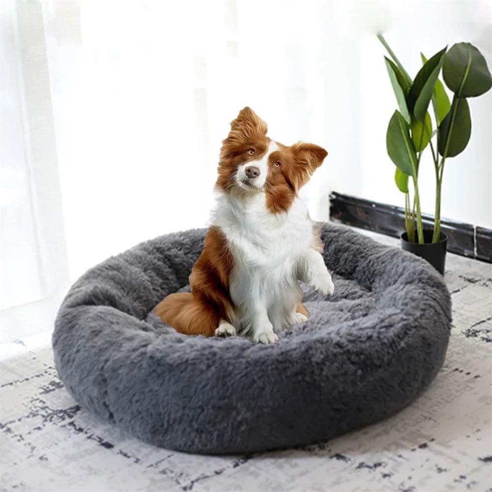 Cama Perro Gato Camas para Perros Pequeños Cama para Mascotas para Gatos Cama Redonda de Felpa Gatos Sofá para Perros Donut