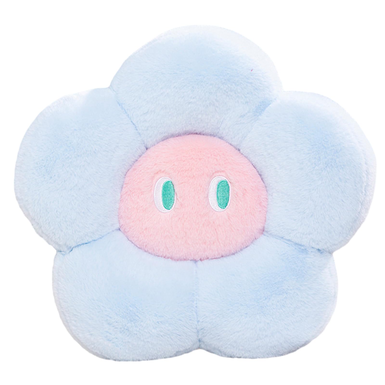 Msioytog Blue Powder Eyes Flower Seat Cushion Plush Floor Pillow Butt Cushions Decor Plush Pillow For Bedroom Sofa Chair Car Chair Pad Student Cushion
