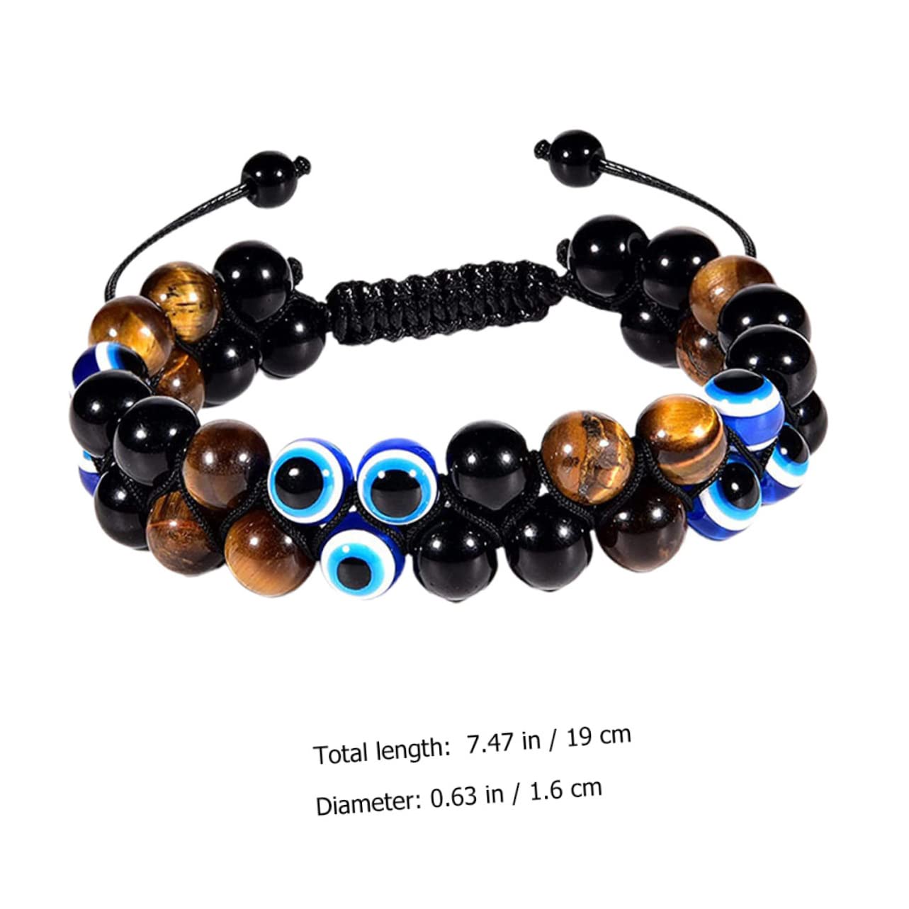 GALPADA Pulsera De Ojo De Adorno De Mano Cadena De Muñeca Pulsera Para Hombre Pulsera Creativa Pulsera De Piedra Con Cuentas De Decoración Pulsera Para Yoga Adorno De