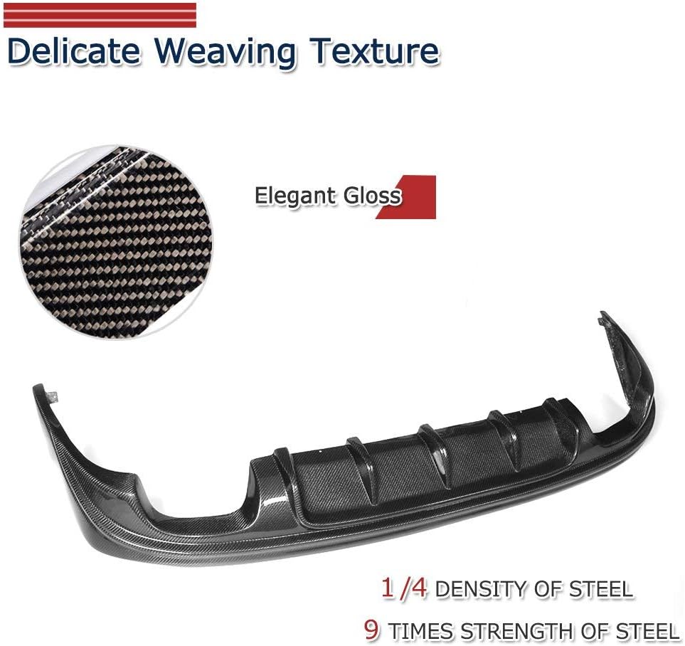 Carbon Fiber Rear Diffuser for Lexus is F 2013-2014 Is200t Is250 Is300 Is350 Base & F Sport 2013-2019 Rear Bumper Cover Lower Lip Factory Outlet (Rear Diffuser) (Style B)