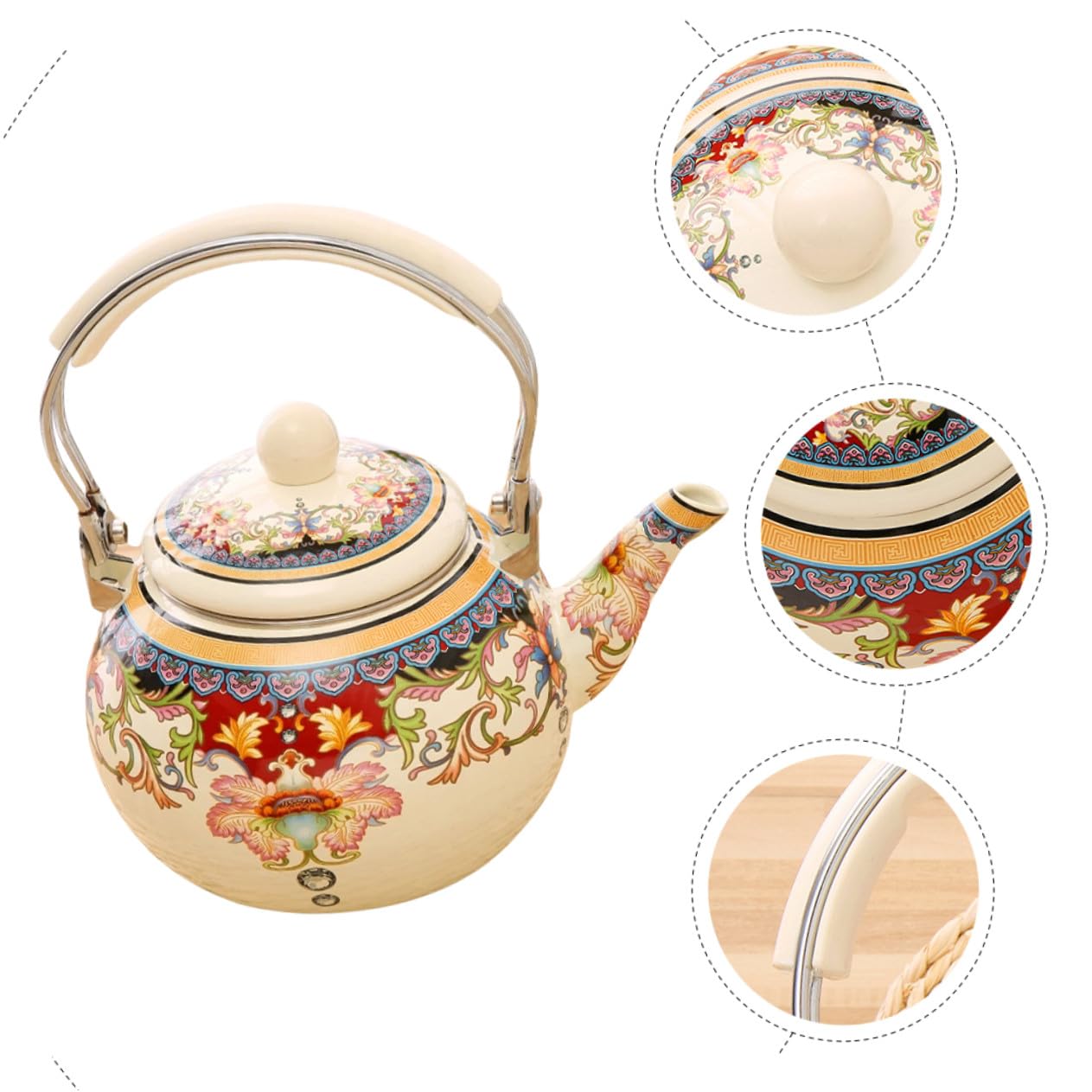 Tetera de Esmalte 2, 4 L de Acero Inoxidable para Cocina