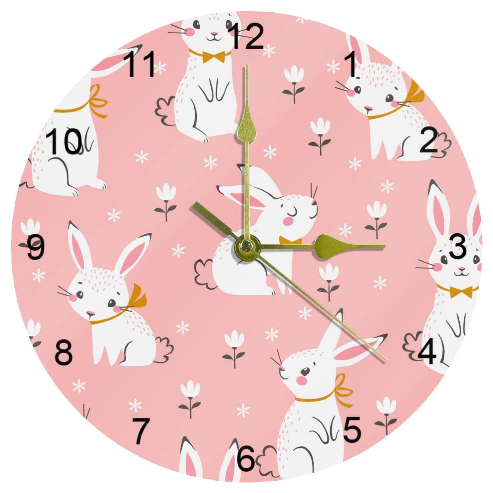 10 Inch Retro Klok Hetelucht Ballon Wandklok Stille Niet-Ticking Ronde Arabische Cijfers voor Keuken Home Decoratief, Gemakkelijk te lezen