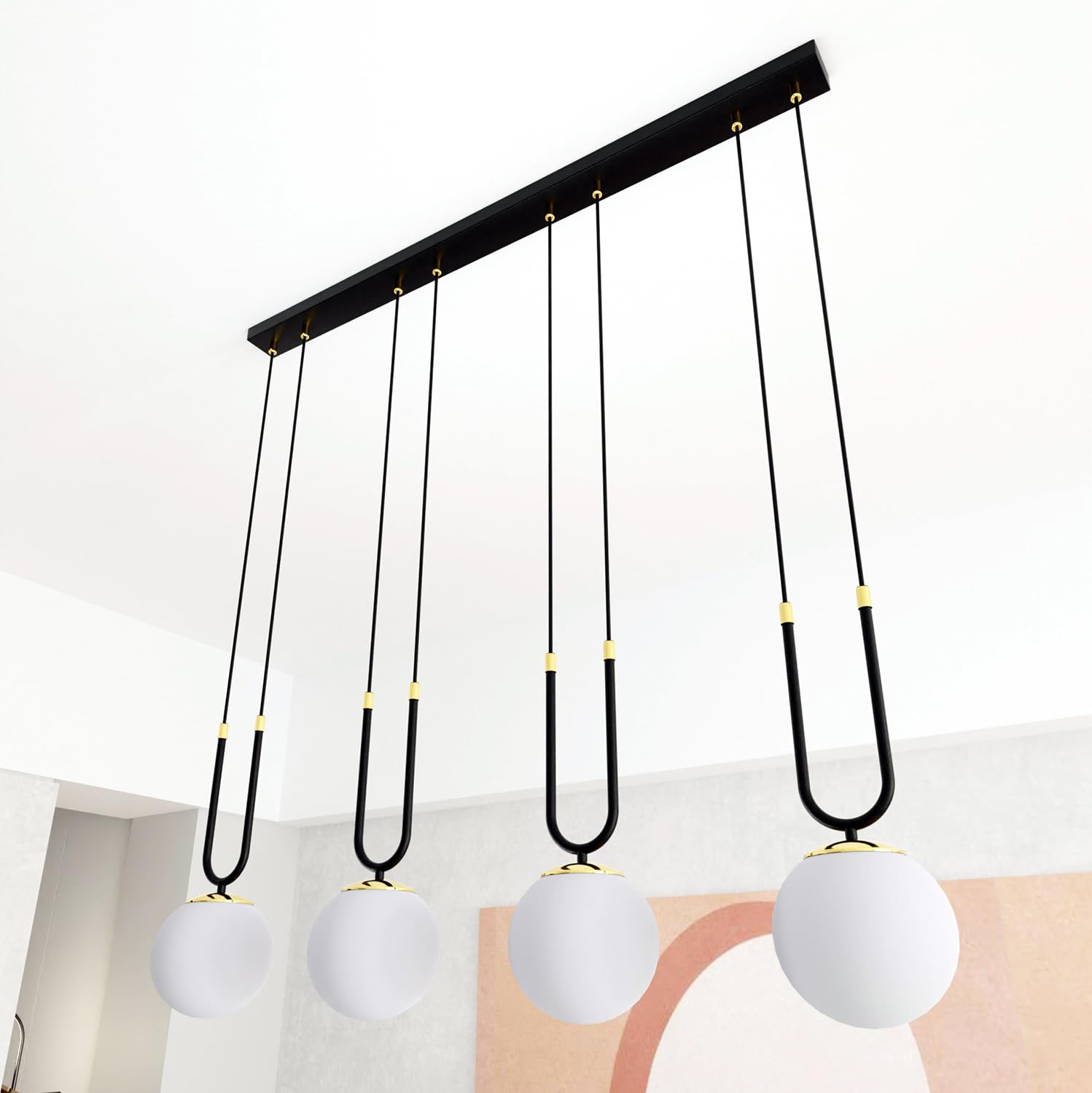 EMIBIG LIGHTING GLAM 4 BLACK/OPAL