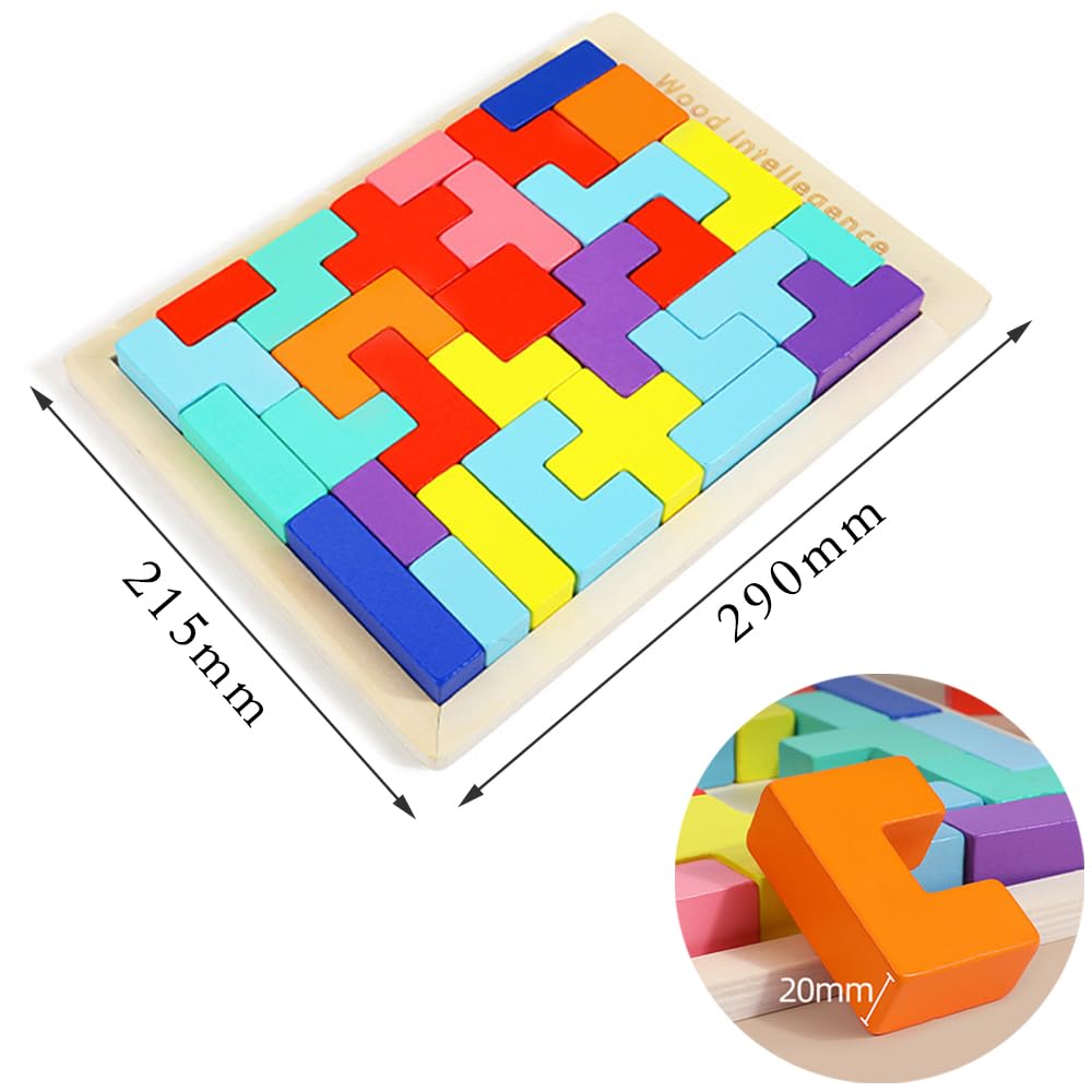 EACHHAHA Giocattoli Montessori a partire dai 3 anni,Puzzle da 30 pezzi,Migliorare il pensiero logico e la cognizione della struttura geometrica,regalo di compleanno per bambini