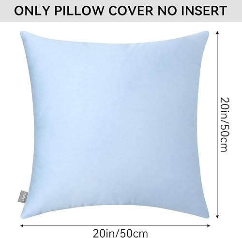 Vista 468 de Thmyo Paquete de 2 fundas de almohada cuadradas decorativas de algodón, fundas de almohada de sublimación en blanco, fundas de cojín blancas