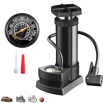 Bicycle Pump - High Pressure Foot Air Pump for Cycles, Balloons, Footballs and Tyres - image, photos