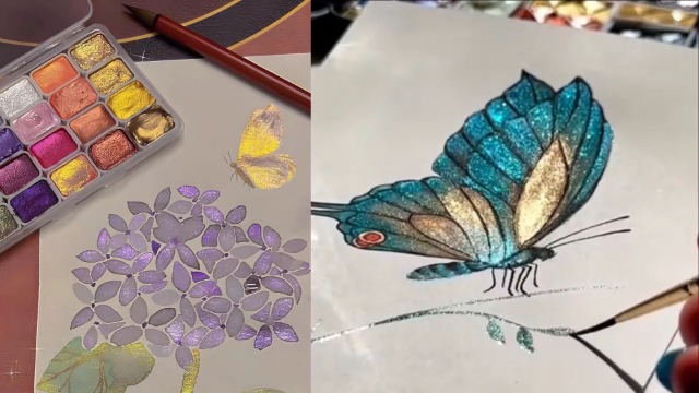 Watercolor Paint Set With 20 Shimmer Colors, Shiny Pearl Pigments For Art, Pearl Watercolor Set, Perfect Gift For Art Enthusiasts - View #13