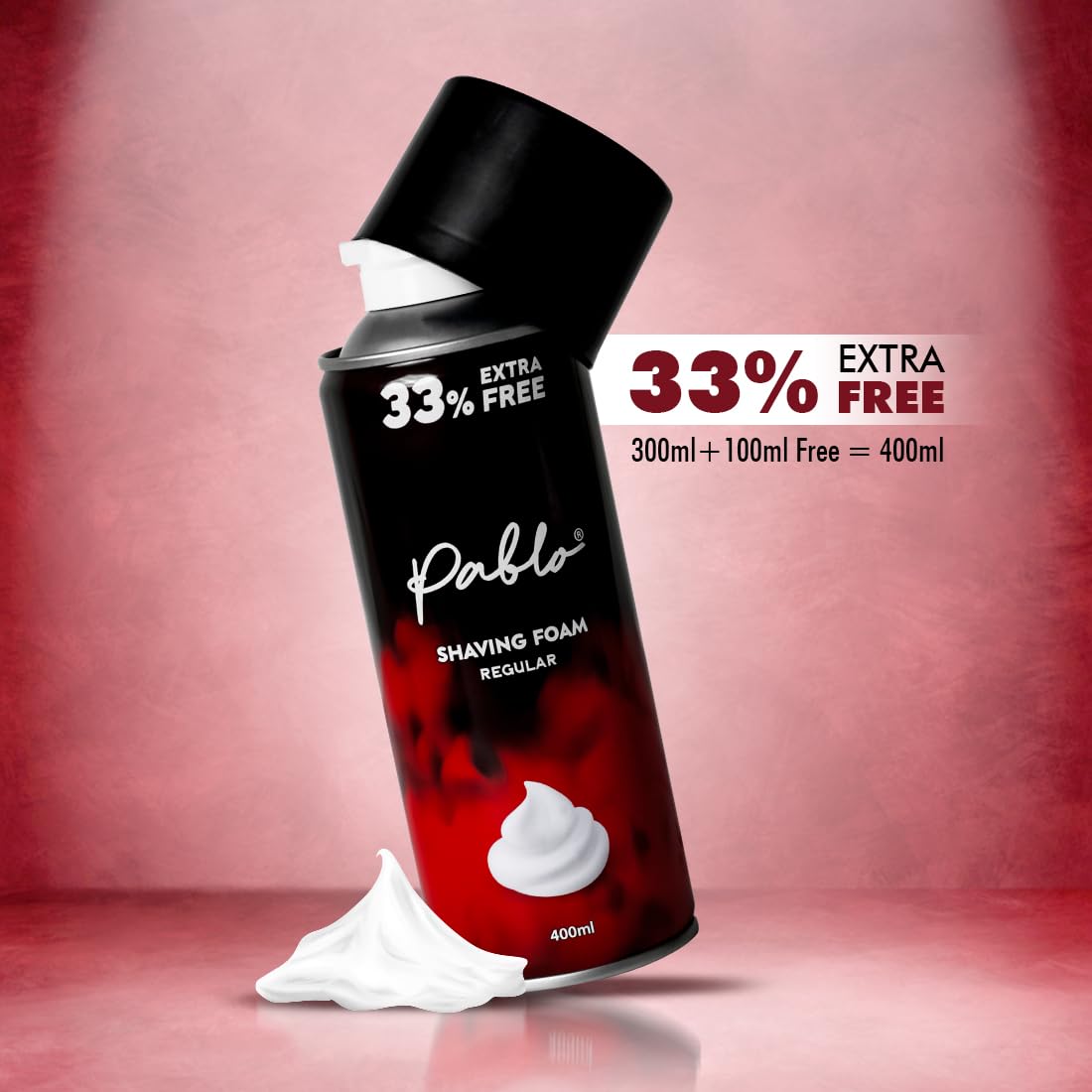 PABLO Shaving Foam For Men Regular | Shaving Foam For Sensitive Skin | Upto 100 Shaves | 400ml (33% Extra) 4