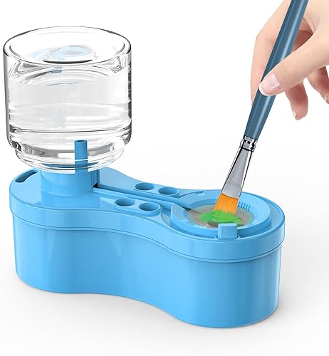 Goard Limpiador de pinceles de acuarela, enjuague con limpiador de drenaje, taza de enjuague, dispensador de agua, limpiador de pinceles de pintura