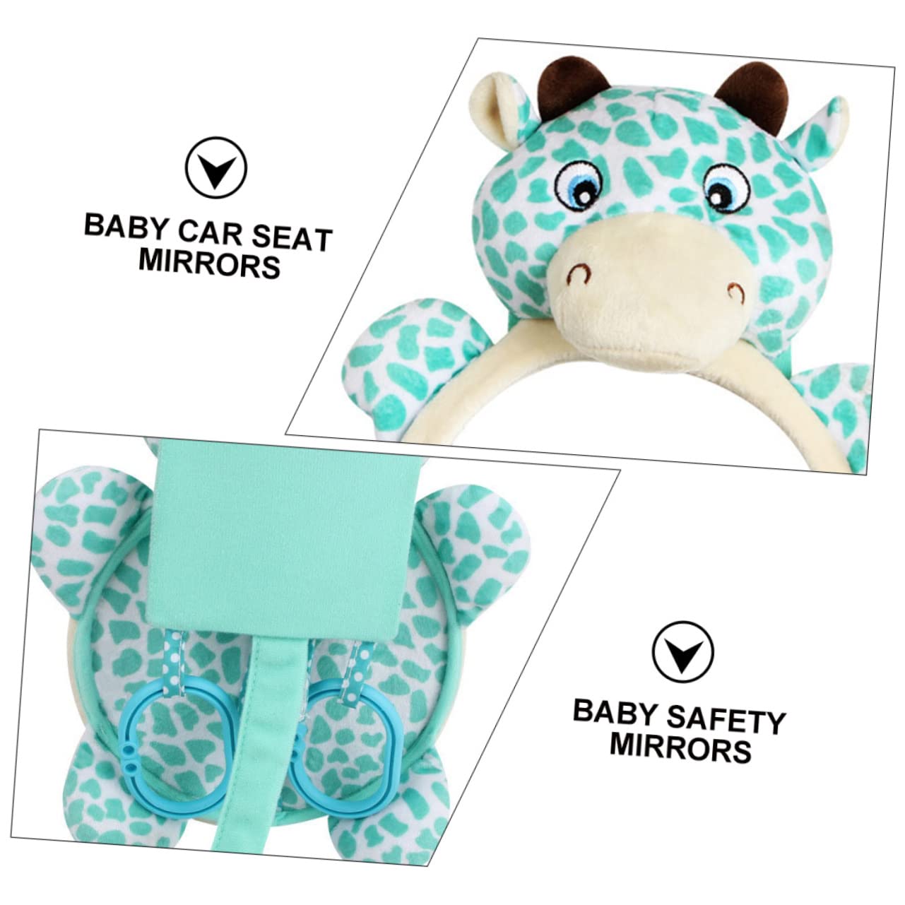 Sosoport 3 Pezzi Specchio Di Sicurezza Per Specchio Di Sicurezza Del Specchietto Per Per Specchio Del Per Per Green Peluche