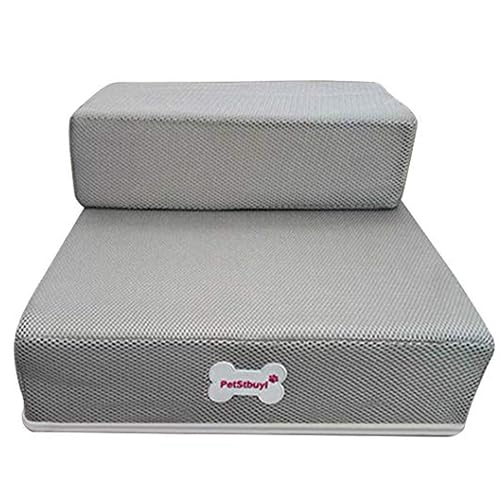 Levoberg - Escalera para perro o gato, plegable, superficie extraíble, malla transpirable, escalera, 2…