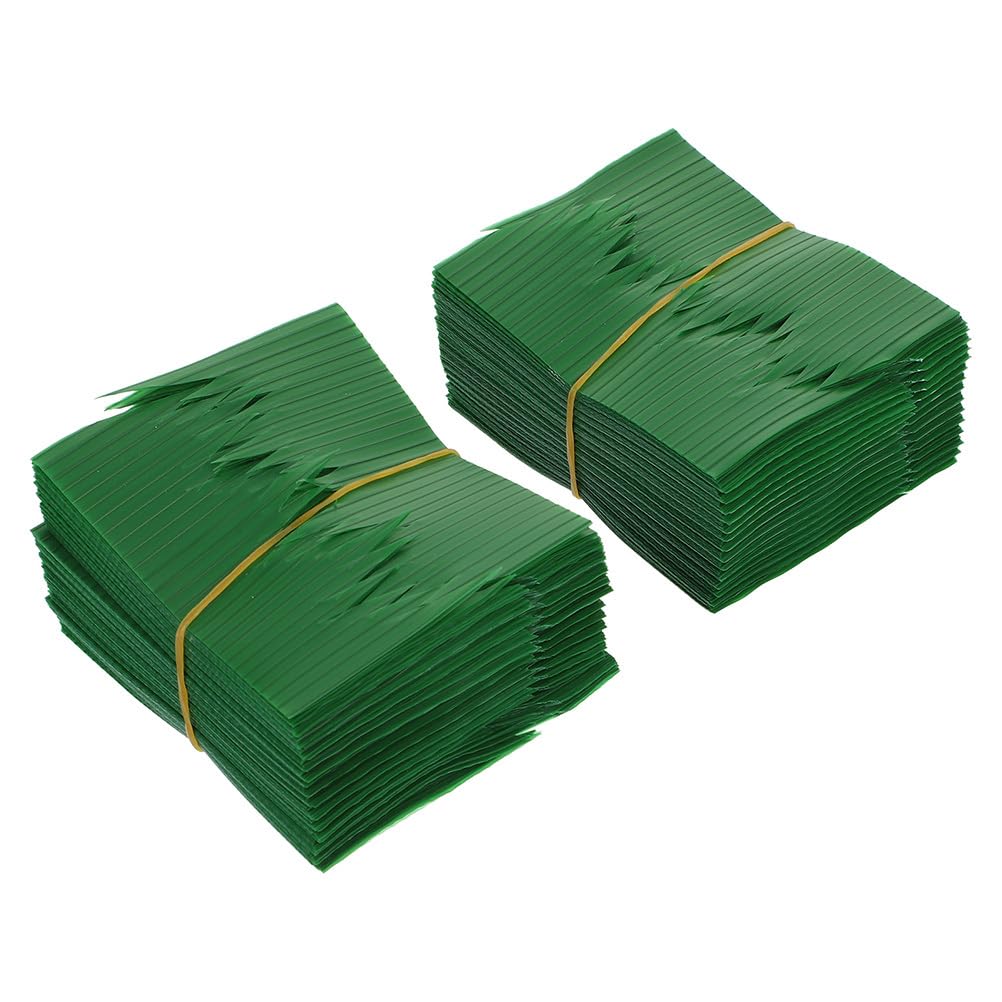 Kichvoe 2000pcs Sushi Grass Divider - Fake Sushi Grass Baran Garnish |Japanese Bento Mat Decorative for Snacks, Sashimi, Food Separation | 2.95" * 1.81" Resin Food Decoration Ornament