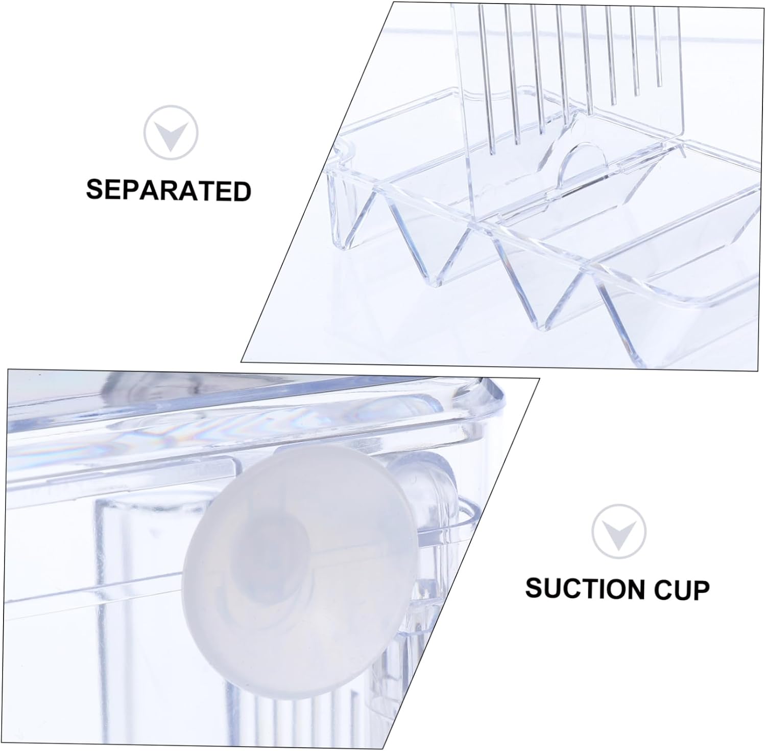 COLLBATH Cup Breeding Incubator for Fish Hatchery and Isolation Tank Divider Box for Fish and Easy Install Water Design