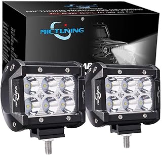 MICTUNING 2X18W Auto LED Zusatzscheinwerfer Arbeitslicht LED Light Bar