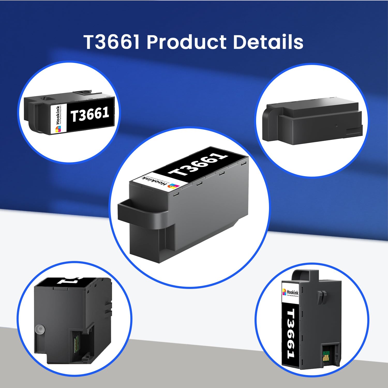 Compatibile con Scatola Manutenzione Epson T3661 C13T366100 for XP-8500 XP-8505 XP-8600 XP‑8605 XP-8700 XP-15000 XP-6000 XP-6001 XP-6005 XP-6100 XP-6105 XP-970 Stampanti