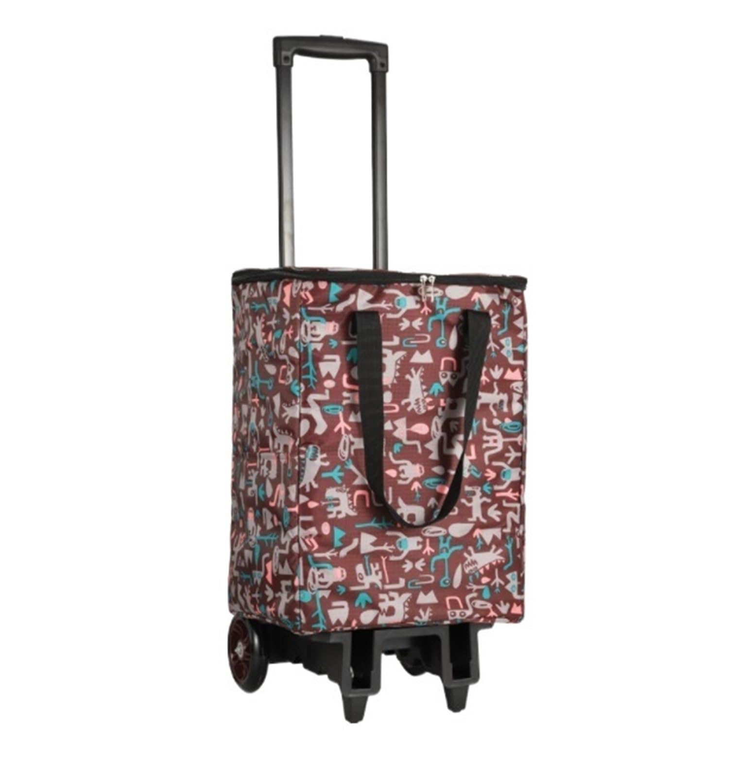Dannmpx Rosso Shopping Trolley Shopping Cart Lightweight Folding Trolley For Grocery Short Trip Utility Cart