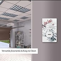 Vista 63 de Toggle Light Switch Wall Plate, Japanese Cherry Blossoms Mountain Tower Double Switch Cover, Size 2-Gang 4.5" X 4.5