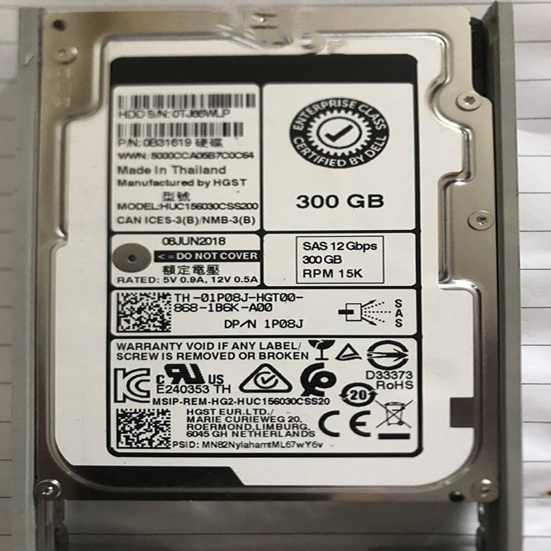 95% HDD dla 300 GB 2,5 cala SAS 32 MB 15000 obr./min dla wewnętrznego dysku twardego do serwera HDD dla HUC156030CSS200 1P08J 01P08J