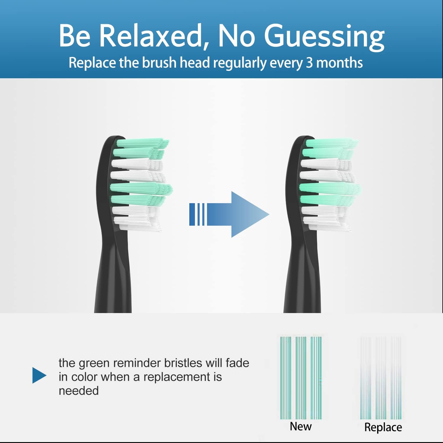 8 Pack Electric Toothbrush Replacement Heads Compatible with Fairywill Electric Toothbrush Heads Handle FW-507/508/551/D1/D3/D7/D8/FW908/FW910/917/949/958/959/FW610/FW659/FW719