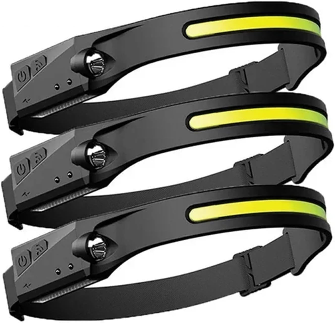 LED Sensor Headlamp USB Rechargeable Led Head Torch Built-in Battery Flashlight Outdoor Camping Fishing Headlight Lantern(3 PCS)