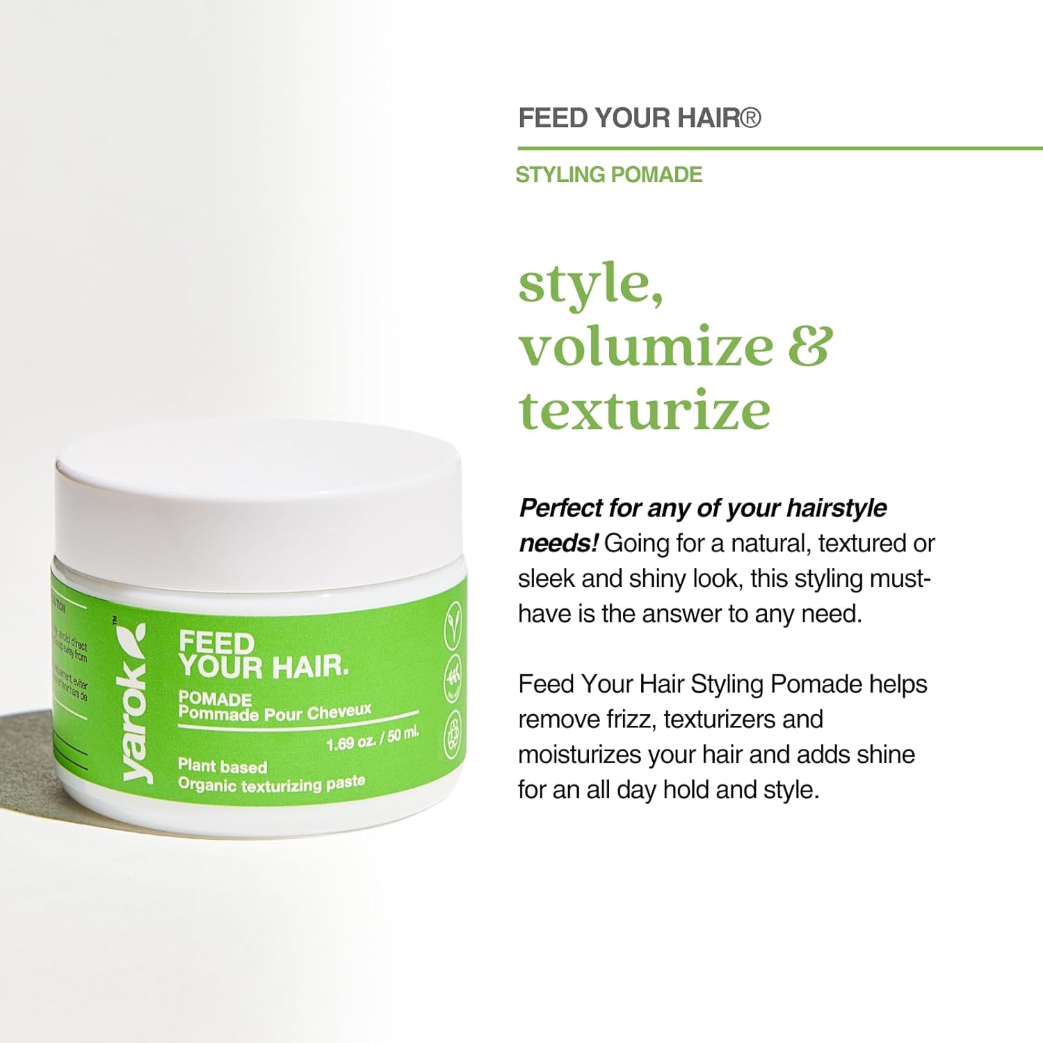 Yarok Styling Whip Feed Your Do Natural Pomade for All Hair Types. Vegan, Without Alcohol, Sulfate, Parabens, Toxins and Gluten. Made in USA (2.75 Ounce)