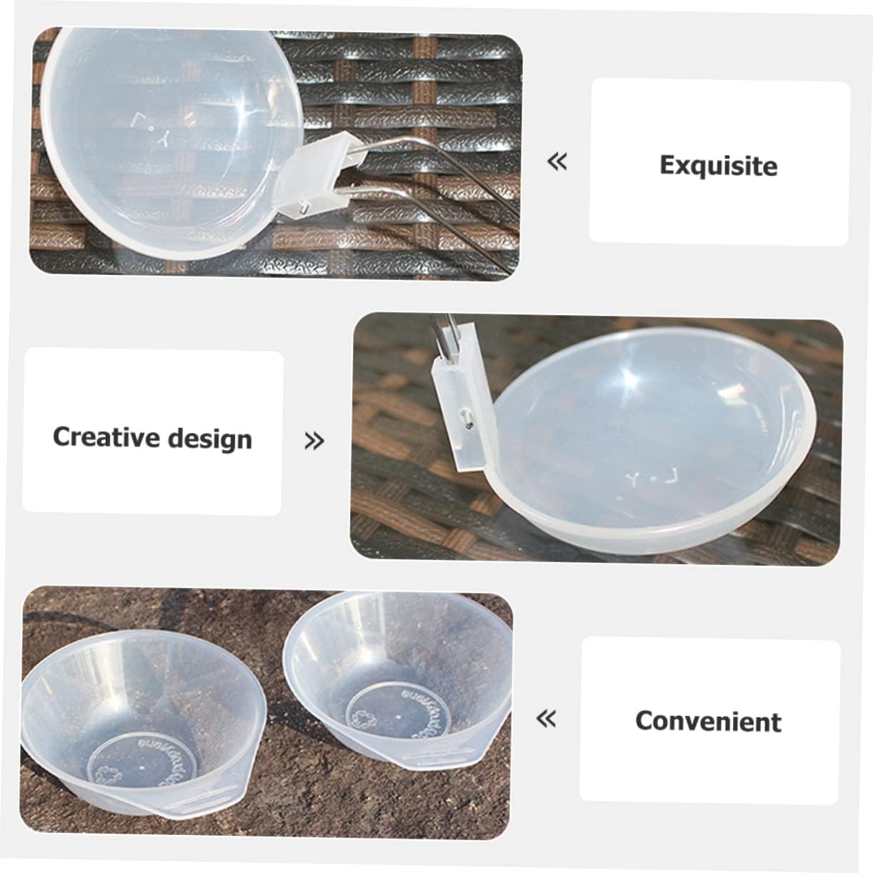1set Portable Multi-Function Plastic Bowls Set Soup Spoon Transparent Reusable Camping Bowls for Outdoor Use Stackable and for Food Storage and Serving