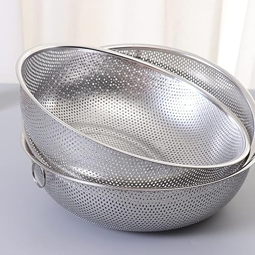 Miniatura 4 de DOITOOL Colador de arroz, diseño de agujero fino para drenaje rápido, a prueba de fugas, cesta de lavabo de acero inoxidable