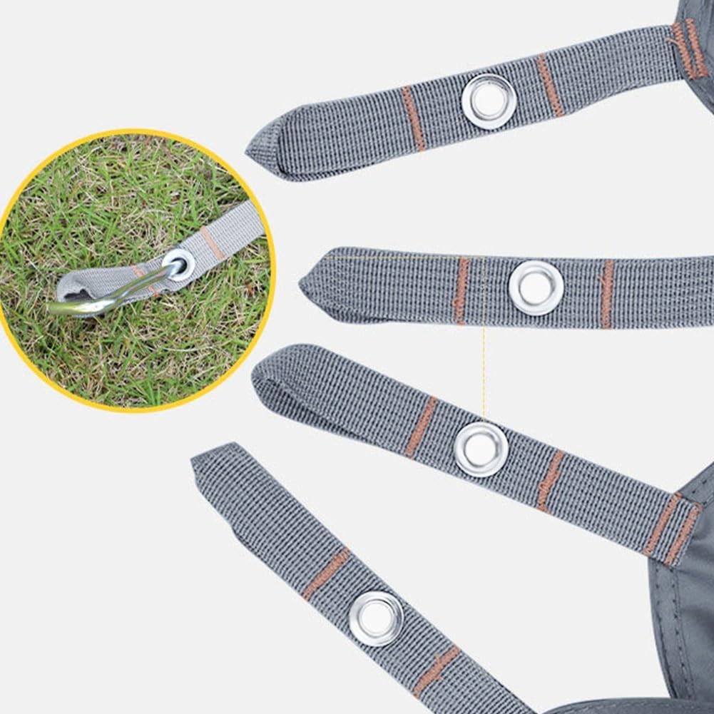 Camping Zeltplane Wasserdicht Ultraleicht Sechseckig Tarp Mit 2 Stangen Mit 6 Erdnägel+ 6 Seilen Abdeckplane Für Hängematte Regenschutz Sonnenschutz Für Outdoor Camping Picknick Festival, 16m²