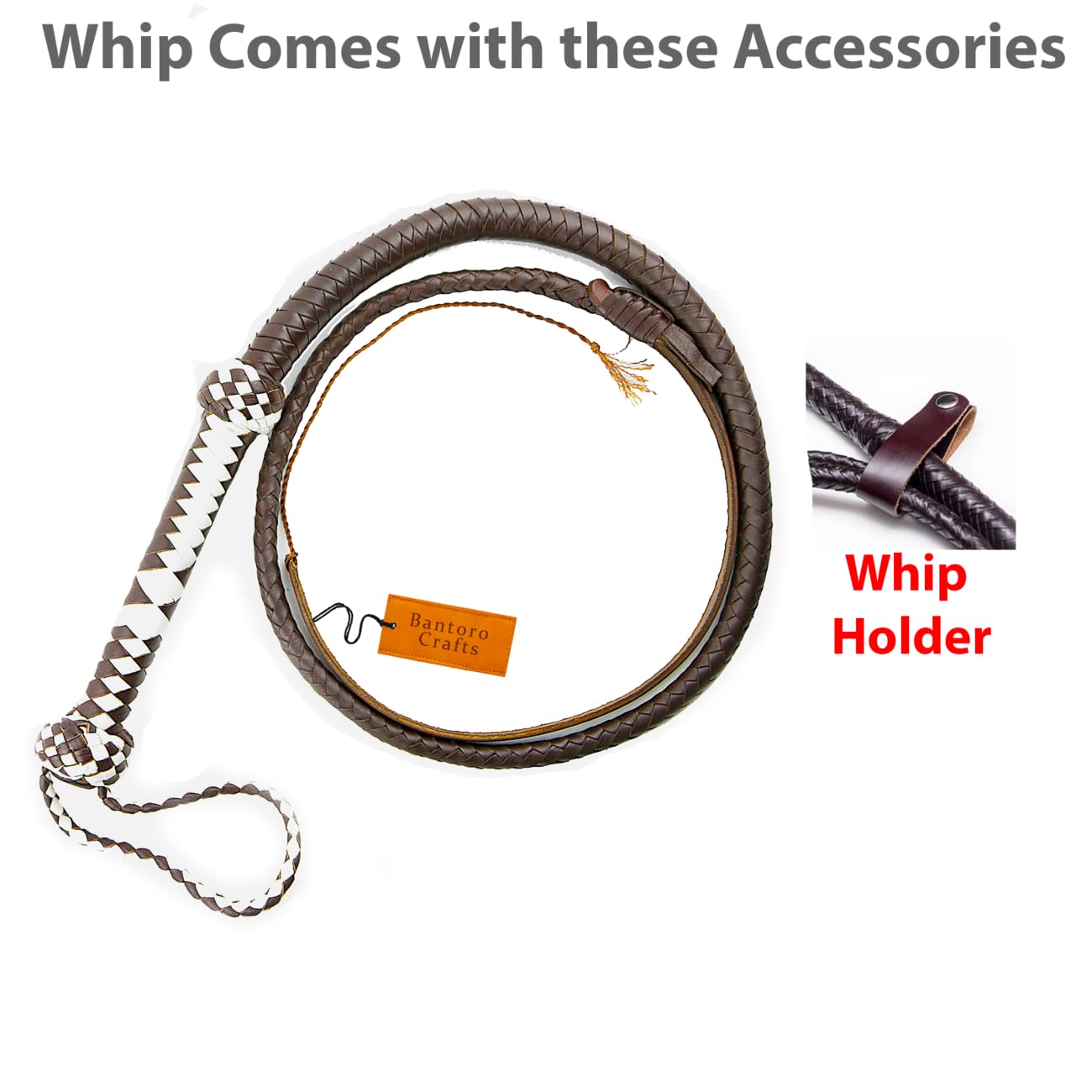 Lasso , Fouet Comme celui d'Indiana Jones 2.40m - Country Cowboy - Wester Supply