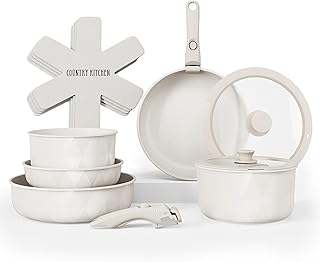 Country Cookware Set with Removable Handle